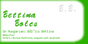 bettina bolcs business card